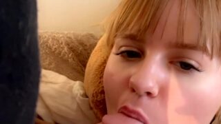 Feet licking toes stretching during JOI Blondpeche POV