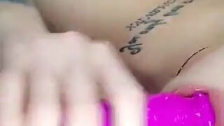 Celine Centino anal tease and leak stream