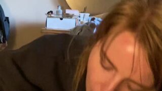 Throatfuck facial covered in drool Blondpeche